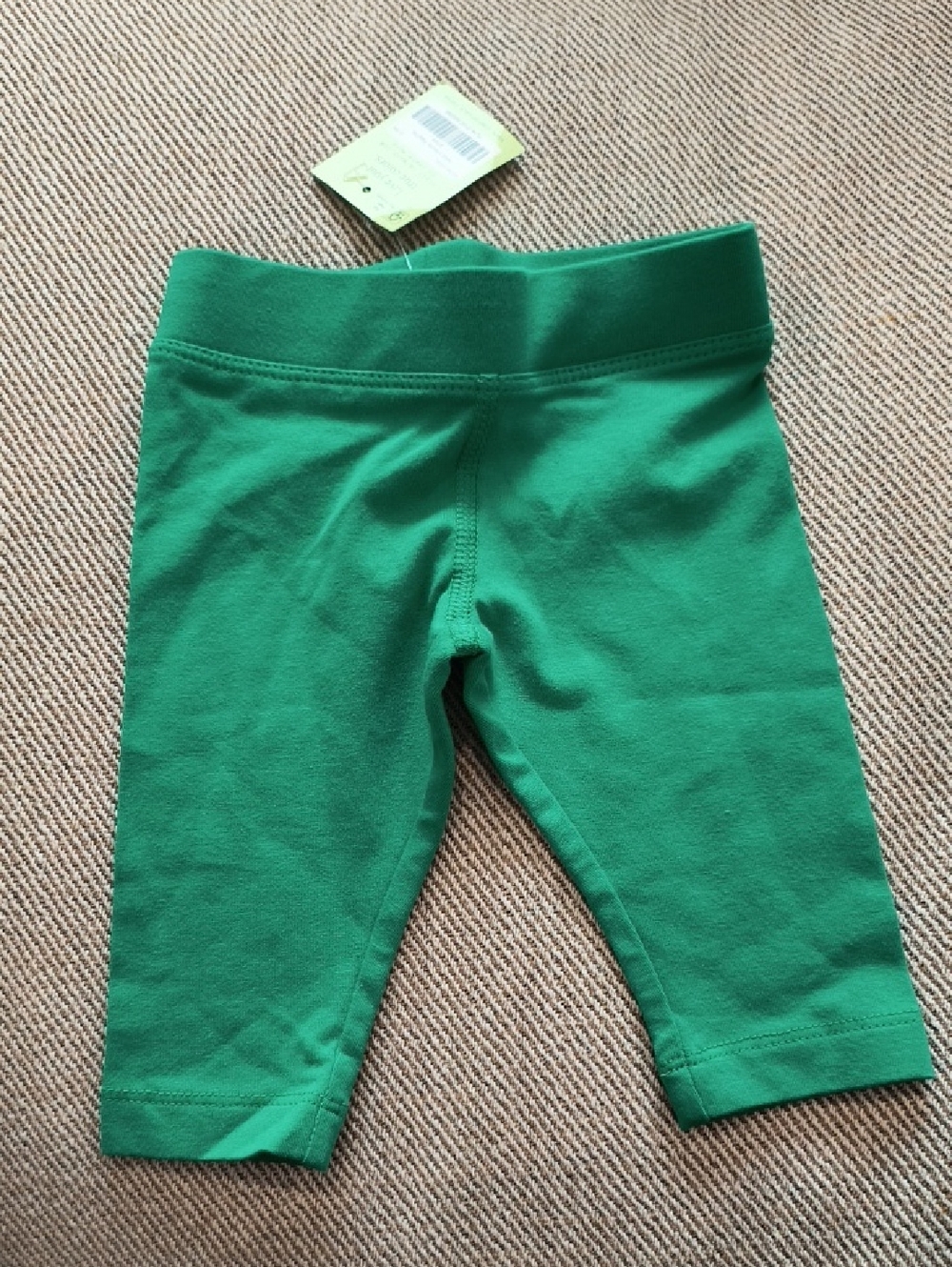Primary Green Kids Stretch Cotton Leggings (0-3m) NWT